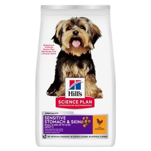 Hill´s Adult Sensitive Stomach & Skin Small & Mini Huhn Hundefutter