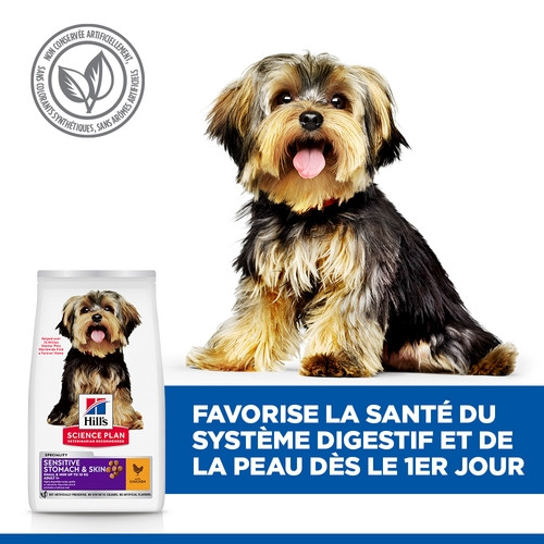 Hill´s Adult Sensitive Stomach & Skin Small & Mini Poulet pour chien
