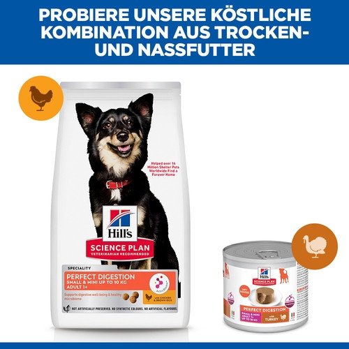 Hill's Adult Perfect Digestion Small&Mini mit Huhn & braunem Reis Hundefutter