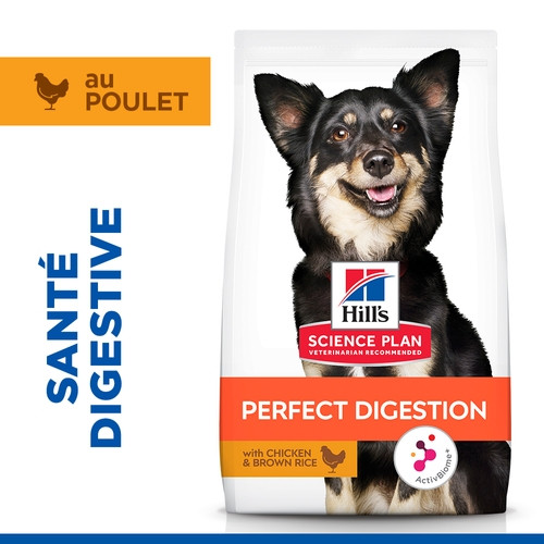 Hill's Adult Perfect Digestion Small&Mini met kip & bruine rijst hondenvoer