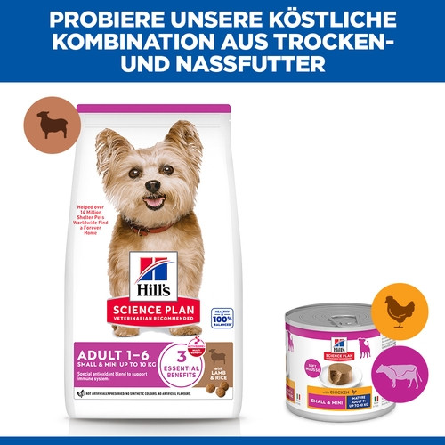 Hill's Adult Small & Mini Lamm & Reis Hundefutter