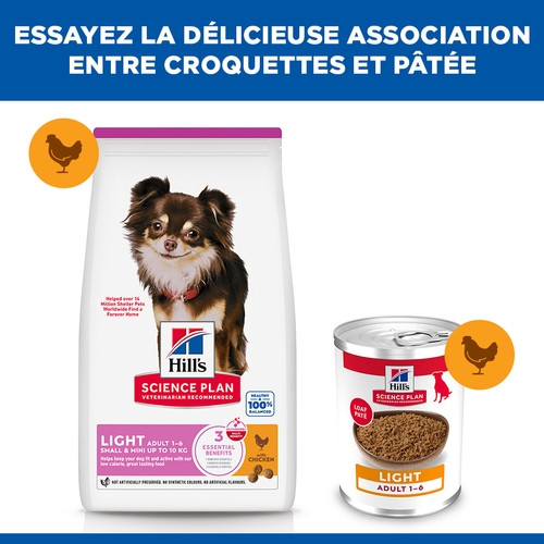 Hill's Adult Light Small & Mini au poulet pour chien