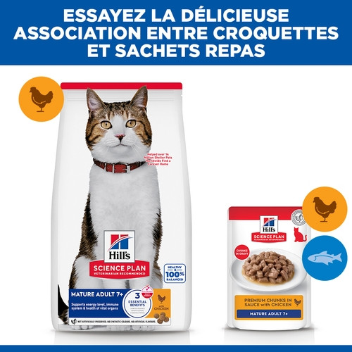 Hill's Mature Adult 7+ au poulet pour chat