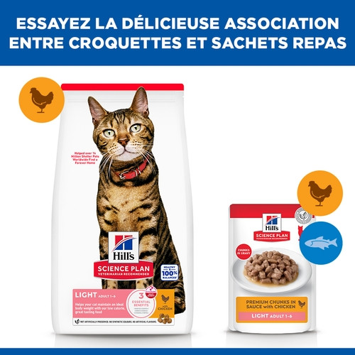 Hill's Light Adult au poulet pour chat