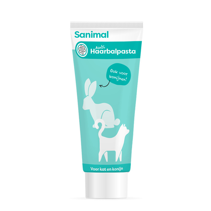 Sanimal anti haarbalpasta voor kat en konijn