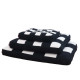 Cozy Block Hundekissen schwarz/weiß