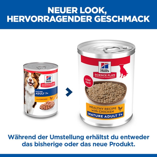 Hill's Mature Adult 7+ mit Huhn Hunde-Nassfutter (Dosen 370g)