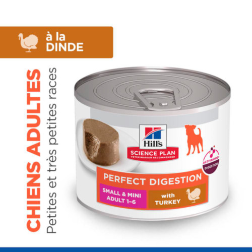 Hill's Adult Perfect Digestion Small & Mini mousse met kalkoen natvoer hond