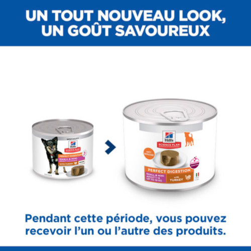 Hill's Adult Perfect Digestion Small & Mini mousse met kalkoen natvoer hond