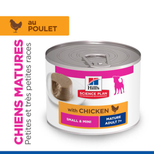 Hill's Mature Adult 7+  Small & Mini mousse met kip natvoer hond