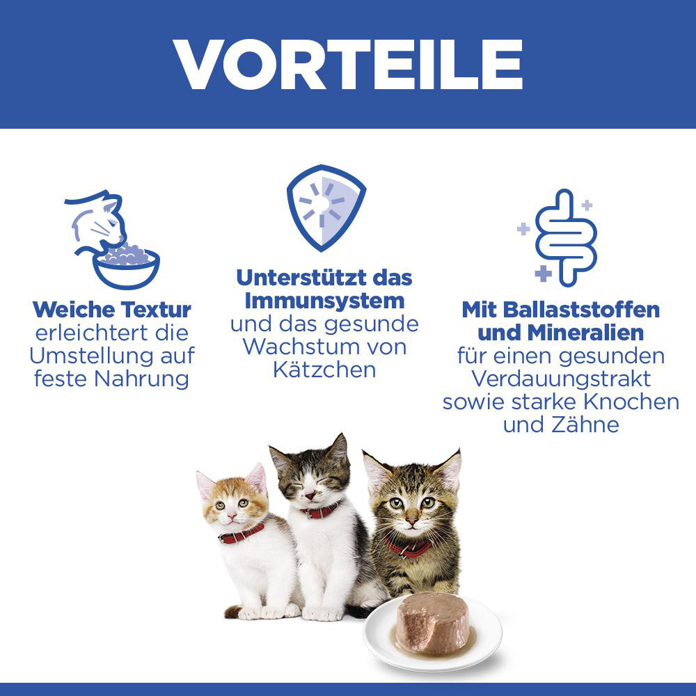 Hill's Kitten & Mother Tender Mousse nat kattenvoer met kip en kalkoen blik