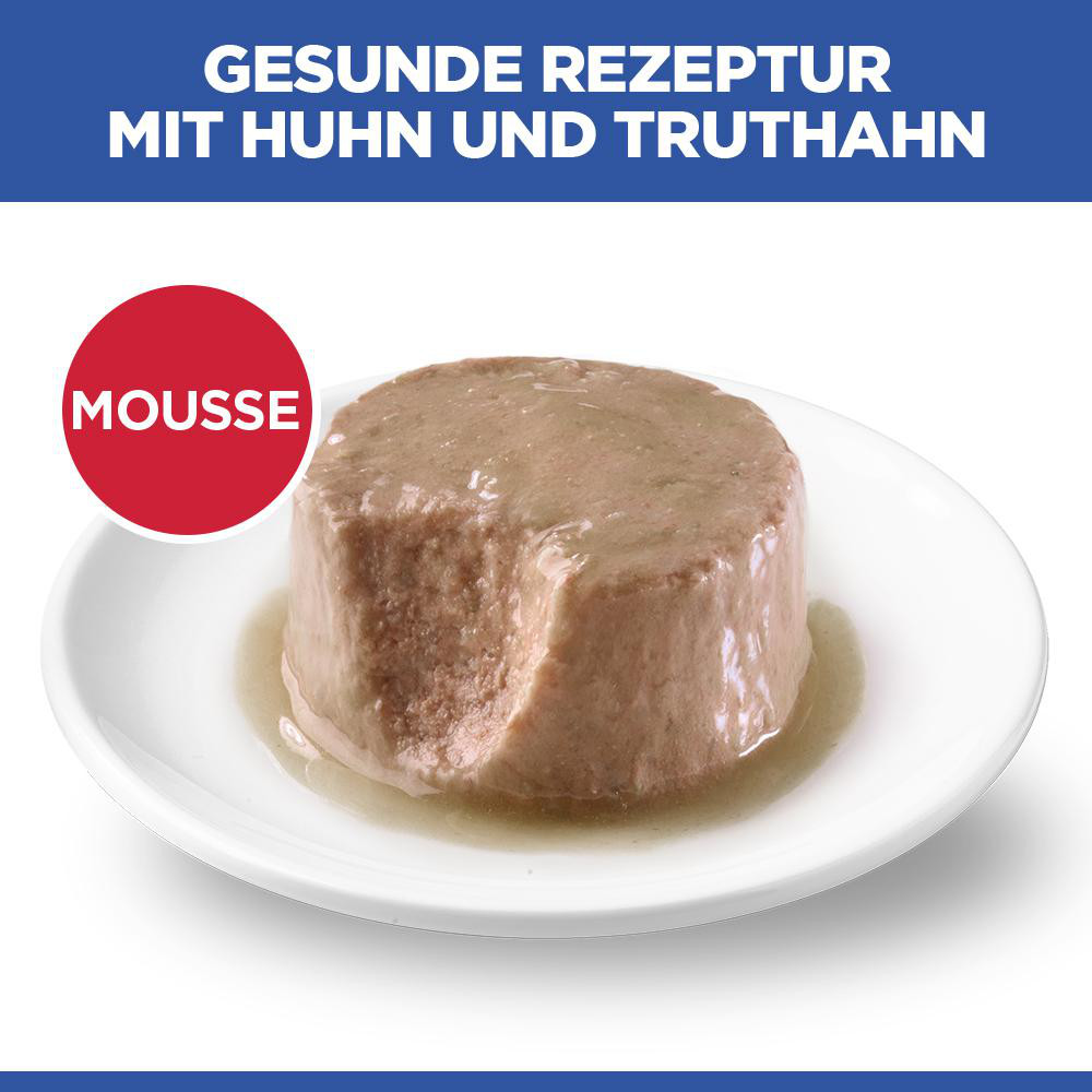 Hill's Kitten & Mother Tender Mousse nat kattenvoer met kip en kalkoen blik