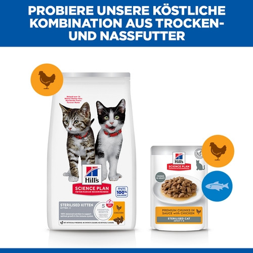 Hill's Kitten Sterilised Katzenfutter mit Huhn