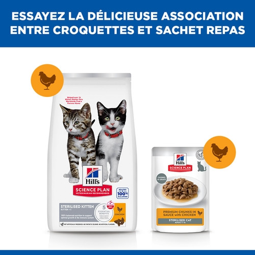 Hill's Kitten Sterilised au poulet pour chaton
