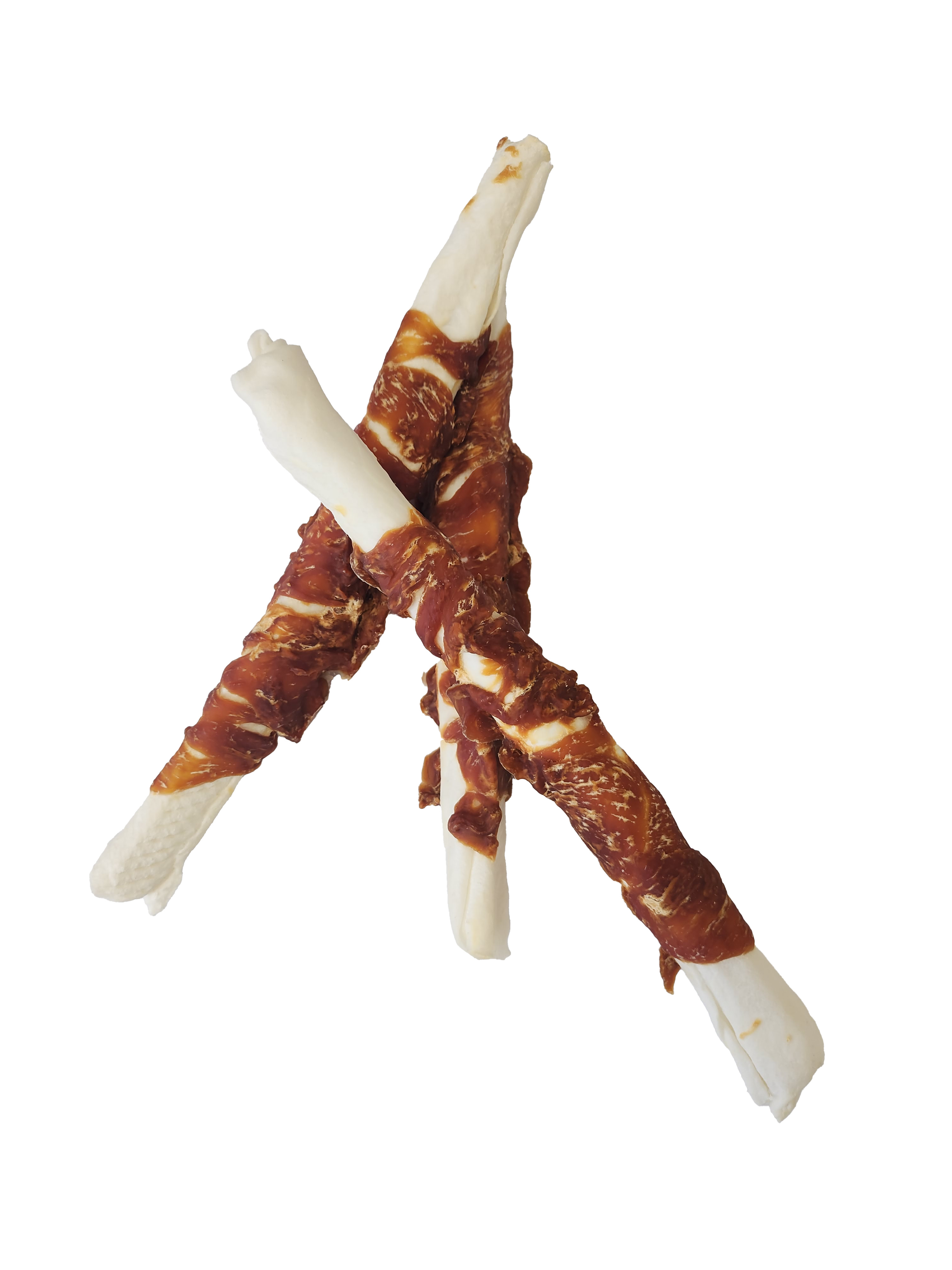 Brekz Rawhide Dog Chews - bâtonnets en peau de boeuf et poulet pour chien (28 cm)