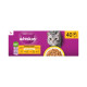 Whiskas 1+ Geflügel Selection in Gelee Katzen-Nassfutter Multipack (Beutel 85 g)