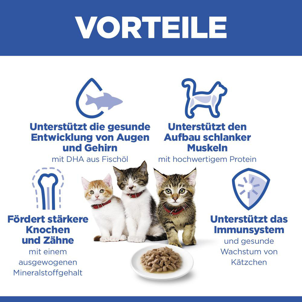 Hill's Kitten nat kattenvoer met zeevis maaltijdzakje multipack