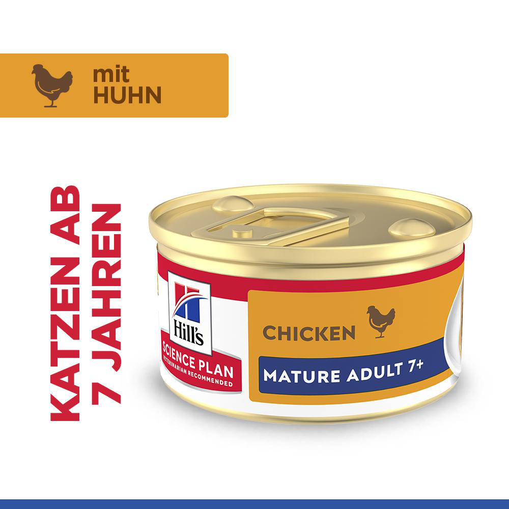 Hill's Mature Adult mit Lachs Katzen-Nassfutter (Mousse, Dose)