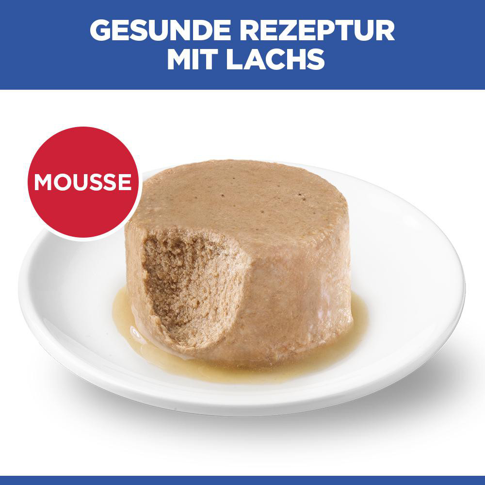 Hill's Adult mit Lachs Katzen-Nassfutter (Mousse, Dose)