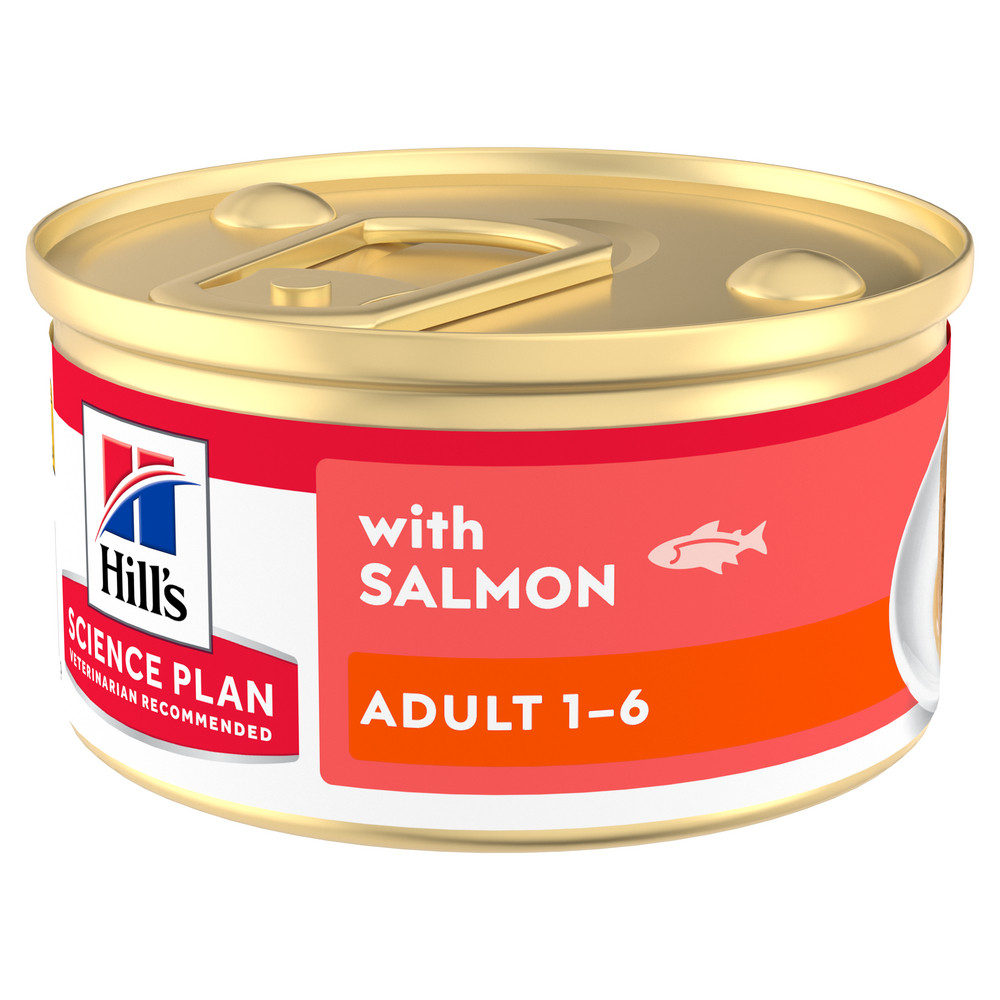Hill's Adult au saumon pâtée pour chat (mousse, boîte)