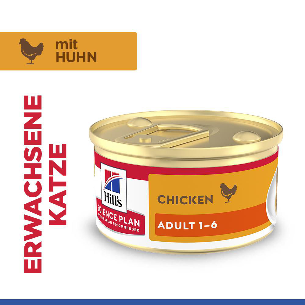Hill's Adult mit Huhn Katzen-Nassfutter (Mousse, Dose)