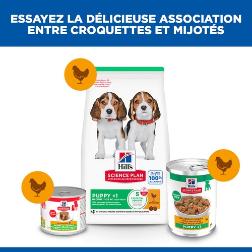 Hill's Puppy au poulet & aux légumes pâtée pour chiot (mijoté, boîte)