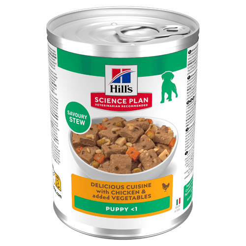Hill's Puppy au poulet & aux légumes pâtée pour chiot (mijoté, boîte)
