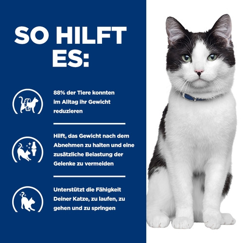 Hill's Prescription Diet J/D Weight Metabolic + Mobility Nassfutter für Katzen mit Huhn (Beutel)
