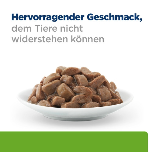 Hill's Prescription Diet J/D Weight Metabolic + Mobility Nassfutter für Katzen mit Huhn (Beutel)