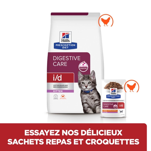 Hill's Prescription Diet Kitten I/D Digestive Care au poulet pour chaton