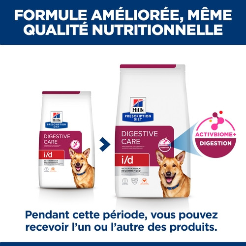 Hill’s Prescription Diet I/D Digestive Care au poulet pour chien