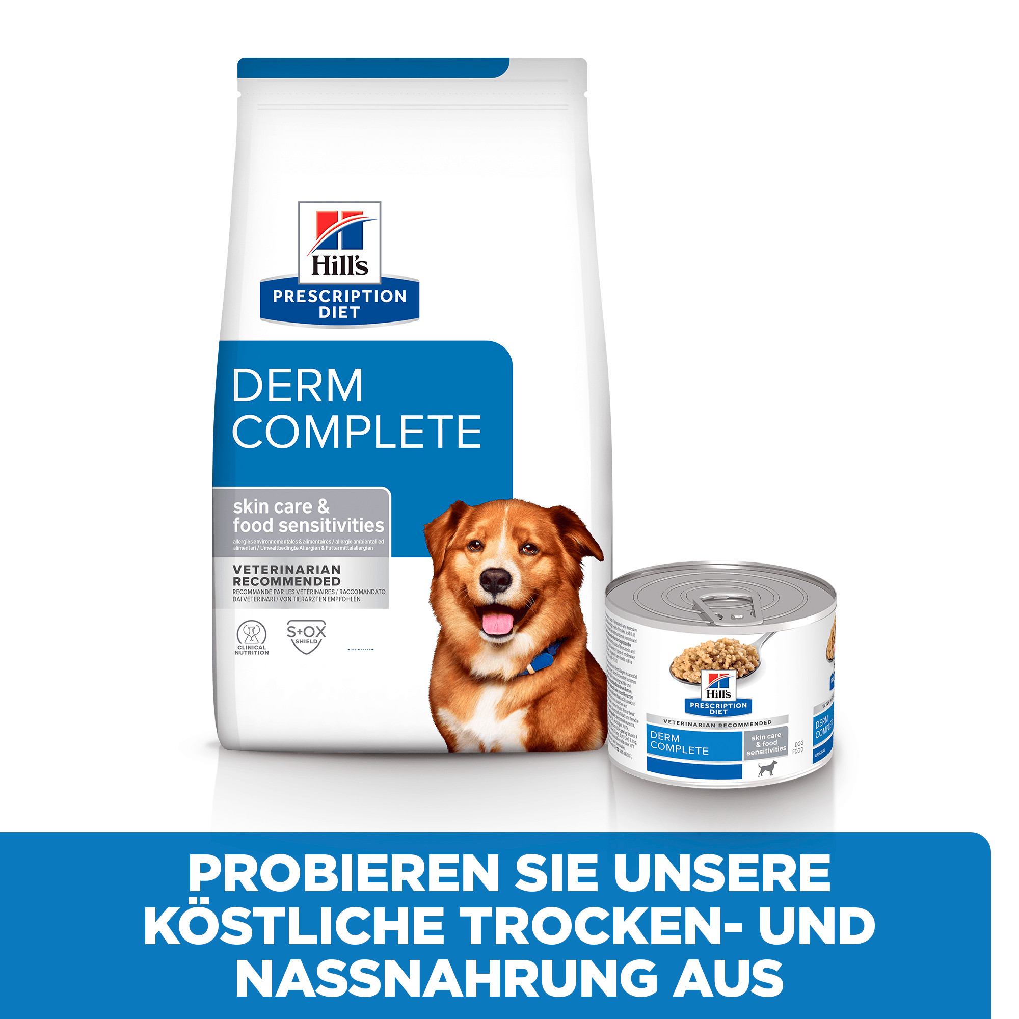 Hill's Prescription Diet Derm Complete nat hondenvoer (370 g blik)