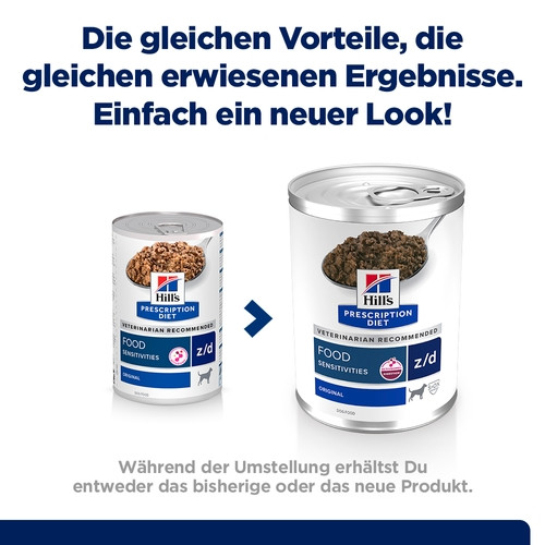 Hill's Prescription Diet Z/D Food Sensitivities Nassfutter für Hunde (Dose)