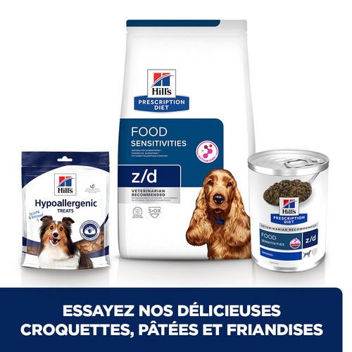 Hill's Prescription Diet Z/D Food Sensitivities pâtée pour chien (boîte)